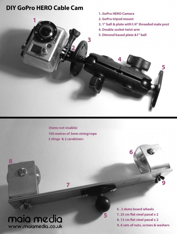 Maia Media DIY GoPro Cable Cam Maia Media DIY GoPro Cable Cam