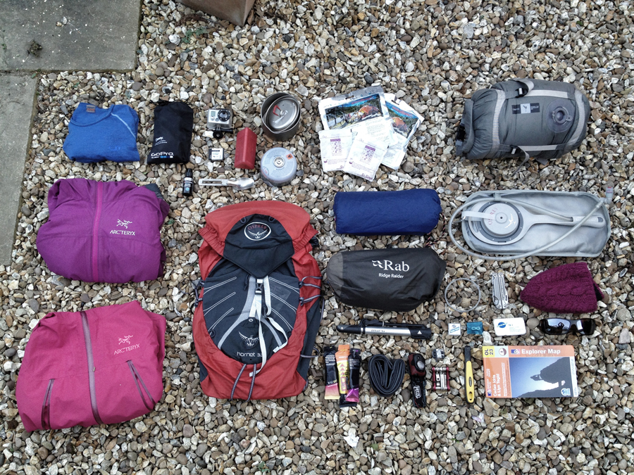 bikepacking and bivvy kit list